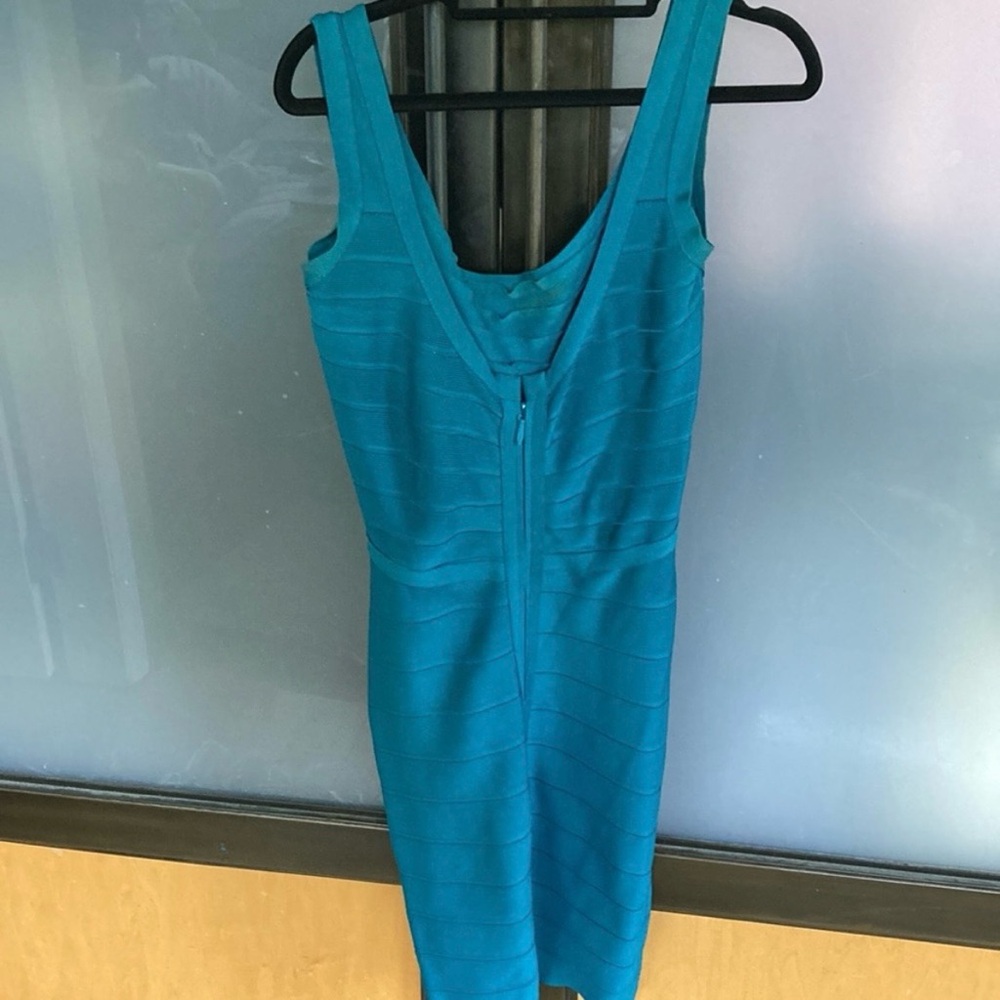 Herve Leger Teal Midi Dress - Picture 5 of 6